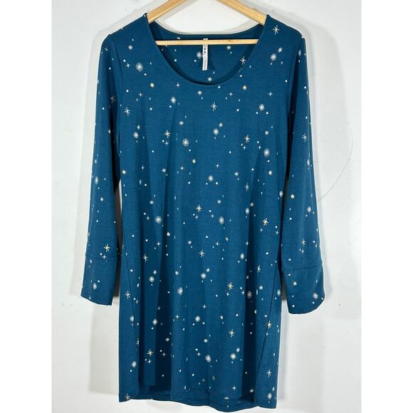 SOMA‎ Embraceable Sleepshirt Into the Night Blue Womans Medium NWT - Picture 1 of 9